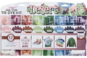 Tulip One-Step Tie-Dye Kit Desert Set, Easy for Beginner Skill Levels, 8 Easy Squeeze, Pre-Filled Bottles, Nature Inspired Wilderness Colors