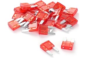SVZ (25Pcs) 10 Amp Mini Car Fuses, 10A Automotive Fuses, Blade Fuse for Car/RV/Truck/SUV/Motorcycle/Boat