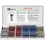 Kuject 200PCS Solder Seal Wire Connector Kit, Solder Seal Butt Terminal Waterproof Insulated Electrical Butt Terminals Wire S