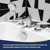 sourcing map 4x Shower Arm Flange Escutcheon Plate Stainless Steel Round for 1" view 6