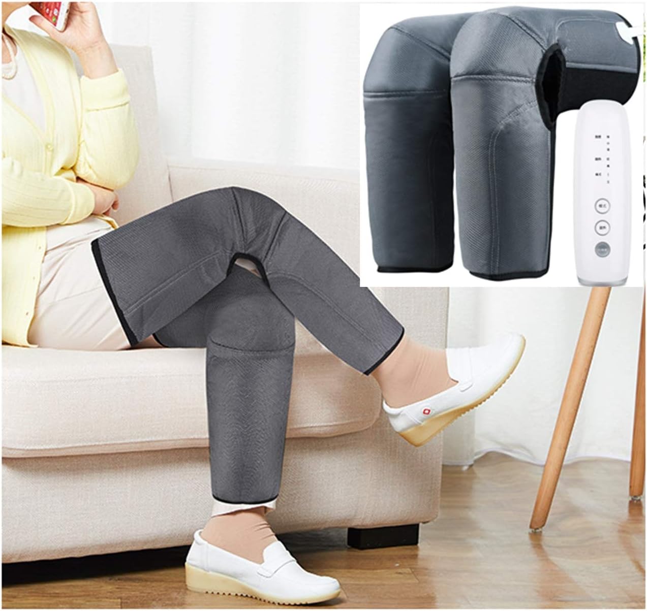 Circulating Leg Massager Thigh Calf Knee Air Massager 10 Minutes