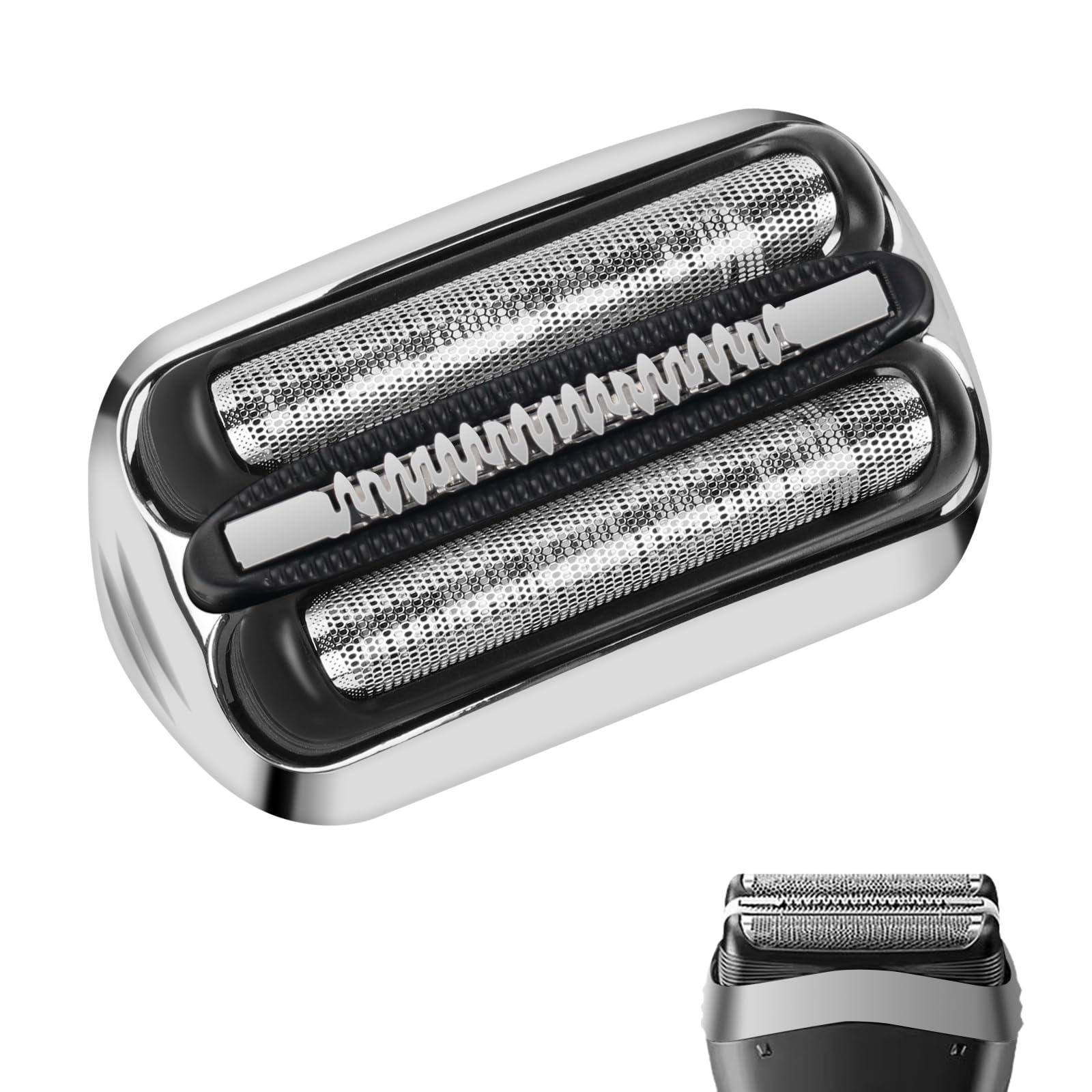 ACWOO Shaver Replacement Heads Compatible with All Braun Series 3 Shaver, 21S Electric Razors Shaver Head Compatible with Braun All Series 3 Electric Shavers, Easily Attach Your New Shaver Head, Black