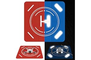 FPVtosky Nighttime Reflective Drone Landing Pad, Fast-fold Double Sided Waterproof Landig Pad Weighted for DJI Mini 5 Pro/ 4/3 Pro/Mini 4k / Mavic 4 / Air 3s/ Avata 2/ Neo/Flip