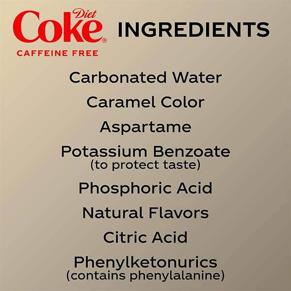 DIET COKE CAFFEINE FREE SODA SOFT DRINK, 16.9 FL