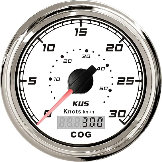 Kus GPS Tacho Kilometerzähler Gauge 30 Knoten für Boot Yacht 85 mm 12 V/24 V