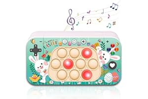 Exun Easter Quick Push Game Fidget Toys, Easter Basket Stuffers, Handheld Puzzle Pop Game Machine Sensory Bubble Stress Toy | Happy Easter Egg Bunny Chick Design for Kids Boys Girls