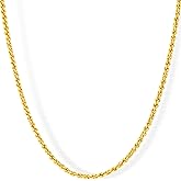 LIFETIME JEWELRY 1mm Gold Chain for Men & Women 24k Real Gold Plated Diamond Cut Rope Chain 14 to 30 Inch