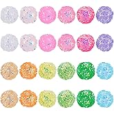 PH PandaHall 16mm Acrylic Rhinestone Beads for Pens 24pcs 12 Colors Sequin Bead Large Bubblegum Beads Pen Round Paillette Focal Bead for Beadable Pen Bag Strap Bracelet Jewelry Making