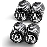 Tire Valve Stem Cap Cover for Acura Belt O-Ring Seal Corrosion Resistant,Tire Valve Stem Air Cap 4 Pack Black