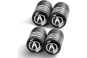 YUIQIEUY Tire Valve Stem Cap Cover for Acura Belt O-Ring Seal Corrosion Resistant,Tire Valve Stem Air Cap 4 Pack Black