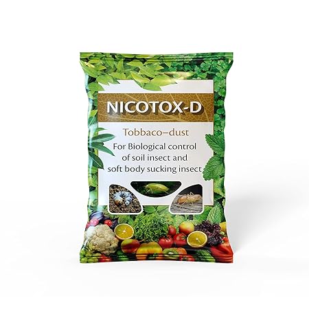 Divine Tree Nicotox-D Tobacco Dust Powder Natural Insecticides for Potted Plants,Flowerbed and Lawn Grass (900 Grams) for Agriculture|Gardening Use Only