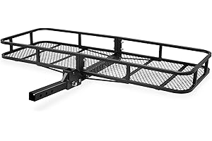 ARKSEN 60 x 23 x 5.5 Inch Folding Hitch Cargo Carrier,500 Lbs Capacity Heavy Duty 2 Inch Receiver Luggage Basket for SUV, Pickup Truck, Camping & Travel