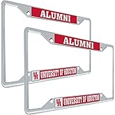 Desert Cactus University of Houston Car Accessories Metal License Plate Frame for Front or Rear of Car (Alumni 2 Pack)