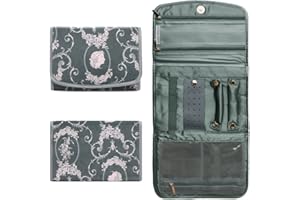 Lychii Jewellery Organizer Roll, Travel Jewel Bag Daily Jewellries Storage Case - Vintage