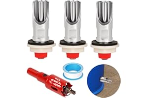 NAOEDEAH 1/2 NPT Pig Nipple Waterer for Barrel Kit Automatic Pig Nipple Water Drinker Feeder with Nut Fitting Kit Hog Water Nipples for Sows Piglets Livestock Drinking (3 PCS Pig nipples)