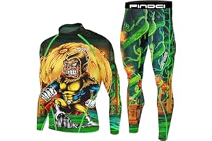 1Bests Men's Running Fitness Cooling Sportswear Camo Compression Short-Sleeved Shirt + Pants Sets