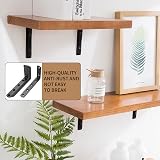 Hmkesoteric 9 Pcs Black Shelf Brackets 90 Degree Heavy Duty Wall Mounted view 6