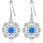 Snowflake Earrings 925 Sterling Silver Christmas Earrings for Women Christmas Jewelry Gifts for Women