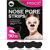 GLONESEBLUM Charcoal Nose Strips for Blackheads, 90 Pcs Bamboo Deep Cleansing Pore Strips