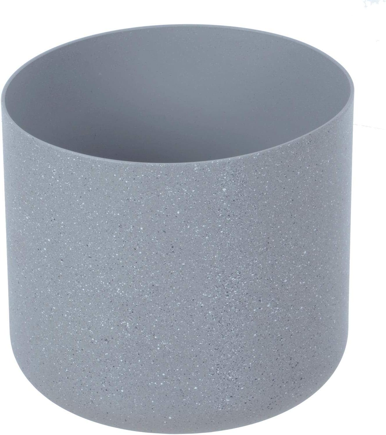 Set Of 4 Plastic Plant Pots Sandstone Effect Planters Garden 14-22cm - Light Grey - Image 5
