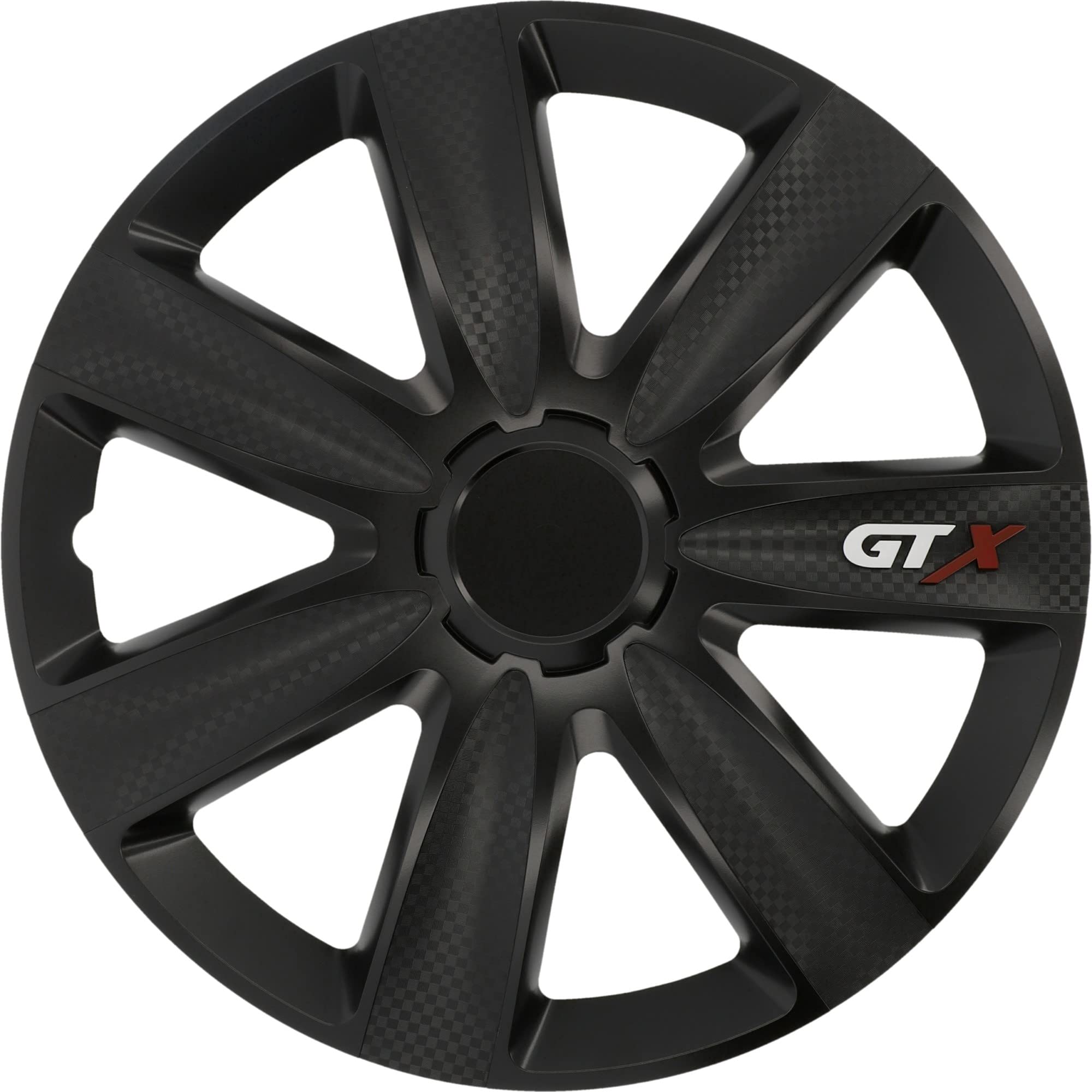 cartrend Set of 4 Modesto Sport Black Carbon Effect Wheel Trims 15"
