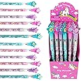 TINYMILLS 24 Pcs Unicorn Stackable Push Pencil Assortment with Eraser for Unicorn Pink Birthday Party Favor Prize Carnival Goodie Bag Stuffers Classroom Rewards Pinata Fillers