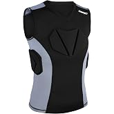 Soared Youth Baseball Chest Protector XPE Foam Padded Compression Shirt | High Resilience, No Flattening &amp; No Shifting, Heart Sternum Guard for Softball Football Lacrosse Baseball