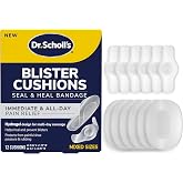 Dr. Scholl's Blister Cushions Seal &amp; Heal, Blister Prevention Pads, 12 ct | Blister prevention pads for feet, toes, heels &amp; hands, blister prevention, hydrogel technology, water-resistant heel pads