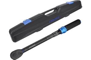 UYECOVE 1/2-Inch Drive Click Torque Wrench, Dual-Direction Click Professional Torque Wrench 10-170FT.LB/13.6-230.5N.M, Dual Range Scales Graduated in FT.LB and N.M, Blue