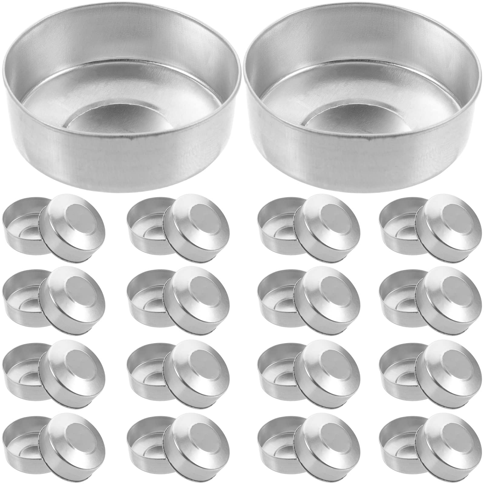 MAGICLULU Tealight Jar Holder 500Pcs Aluminum Tea Light Multipurpose Silver Case Lightweight Tea Light Tins Empty Case for Candle Making Supplies Candie Making Tin Tealight Cups