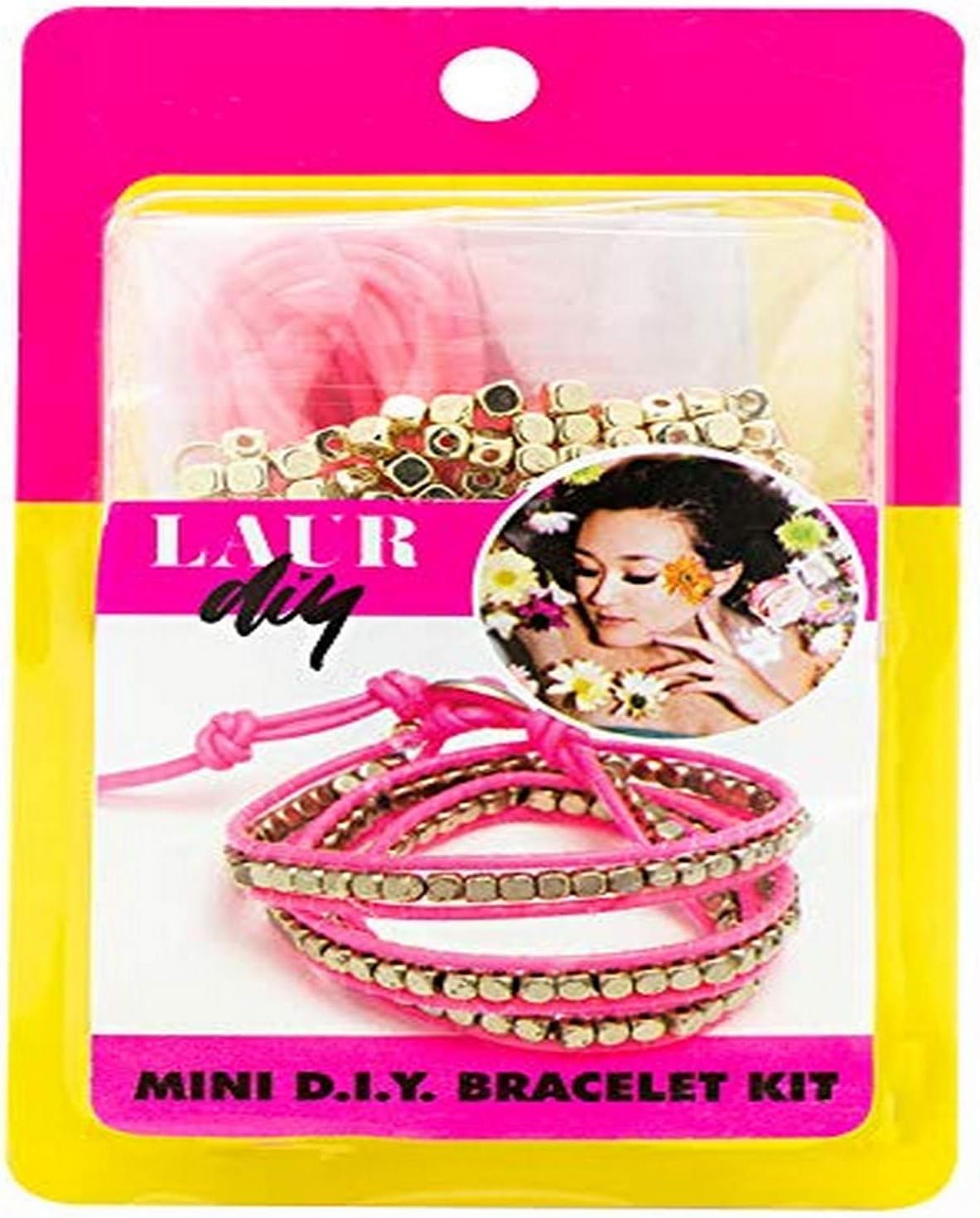 Amazon Com Laurdiy 37600068 Pink Gold Wrap Cord Bracelet Mini Diy
