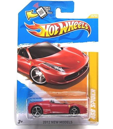 Amazon.com: Hot Wheels Ferrari 458 Spider, Showroom 151/250 : Arts