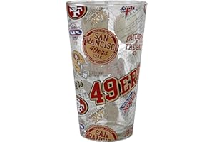 FOCO NFL unisex-adult NFL Team Logo Barware Drink 16oz Pint Glass