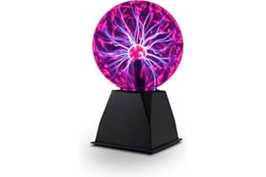 TradeOpia 6 Inch Purple Plasma Ball, Touch and Sound Sensitive, Novelty Lamp, Electric Plasma Ball, Magic Plasma Lamp, Lightning Plasma Ball, Plasma Ball for Decoration, Plasma Globe, Christmas Gift