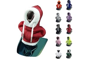 vvag Gear Shift Hoodie, Hoodie Car Gear Shift Cover, Car Shift Knob Hoodie, Christmas Car Accessories and Decorations, Universal Fit Knob Cover Gift (Christmas Red)