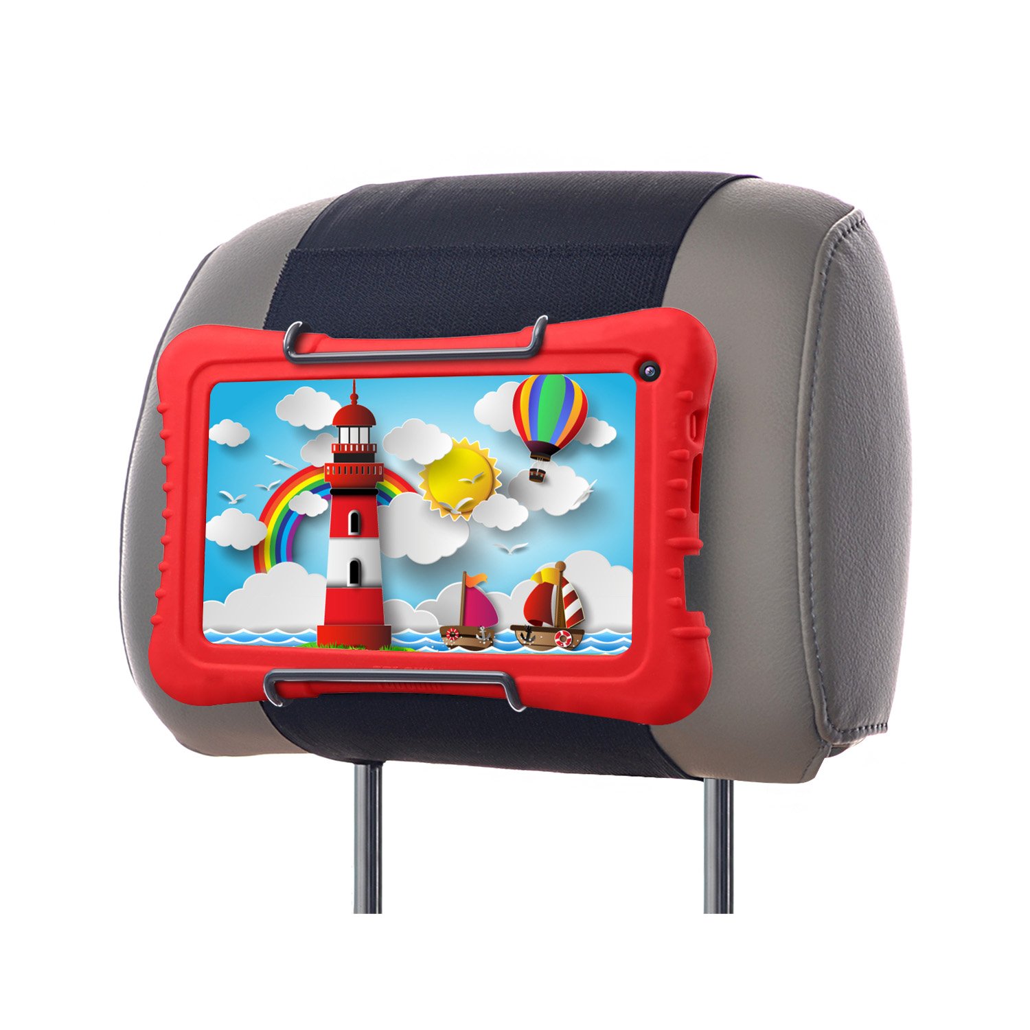 WANPOOL Car Headrest Mount for Dragon Touch 7-Inch Tablet with Silicon Case and Other Androids Kids Tablets