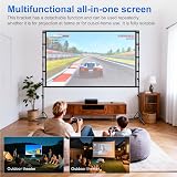 GAINVANE 120" Portable Projector Screen Stand 16:9 4K HD Wrinkle-Free Indoor view 4