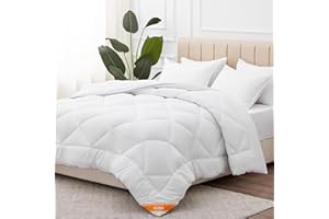 Aisbo Fluffy Duvet Insert Queen - Queen Size Duvet Insert White for All Season, Soft Lightweight Cooling Duvet with Corner Taps, 88x88 inch