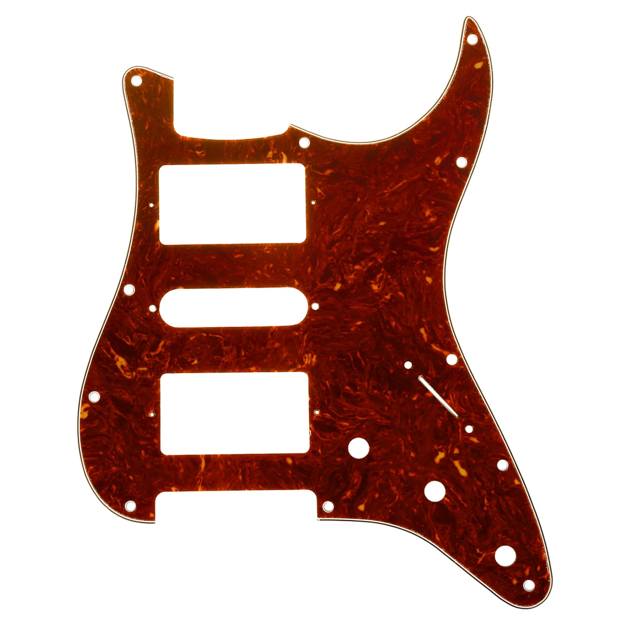 Musiclily Pro 11 Hole HSH Guitar Strat Pickguard for Fender American/Mexican Standard Stratocaster Modern Style, 4Ply Vintage Tortoise โ image 1