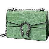 QQZJ snake purses bags for women-snake print chain evening shoulder bag clutch evening crossbody purse handbags