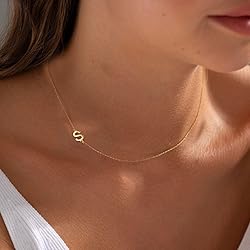 LuckFairy Cute Initial Necklaces for Women, Dainty