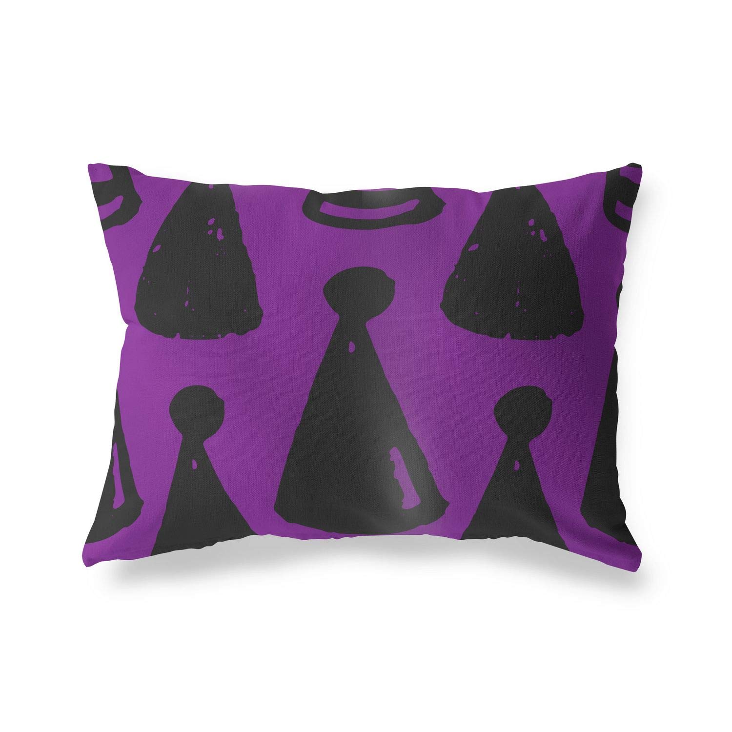 Bonamaison Decorative Cushion Cover Purple & Black, Throw Pillow Covers, Home Decorative Pillowcases for Livingroom, Sofa, Bedroom, Size: 35x50 Cm - Designed and Manufactured in Turkey