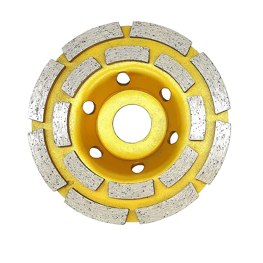 Bardland 100-2P Concrete Grinding Wheel 4 Inch Double Row Diamond Cup Grinding Grinder Wheels Disc for Concrete Masonry Stone Granite Grinding