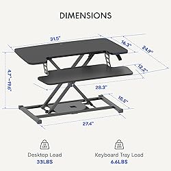 FLEXISPOT 32-inch Height Adjustable Standing Desk