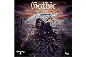 Gothic Alchemy OFFICIAL | 2026 12 x 24 Inch (Hanging) Monthly Square Wall Calendar | Plastic-Free | BrownTrout | Manchester Artists Anti Jewellery Design