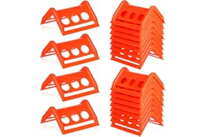LIQWEI 20 Pack Flatbed Edge Protectors for Cargo Loads, Thick Plastic Corner Protectors Tie Down Strap Corner Protector Edge Protector for Pallets Trailer Truck Cargo Protection (Orange)