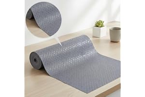 Non-Slip Shelf Liner, Water Resistant Oil-Proof Shelf Protector, Non-Adhesive Roll Reusable Cut-to-Fit Mat for Refrigerator, 