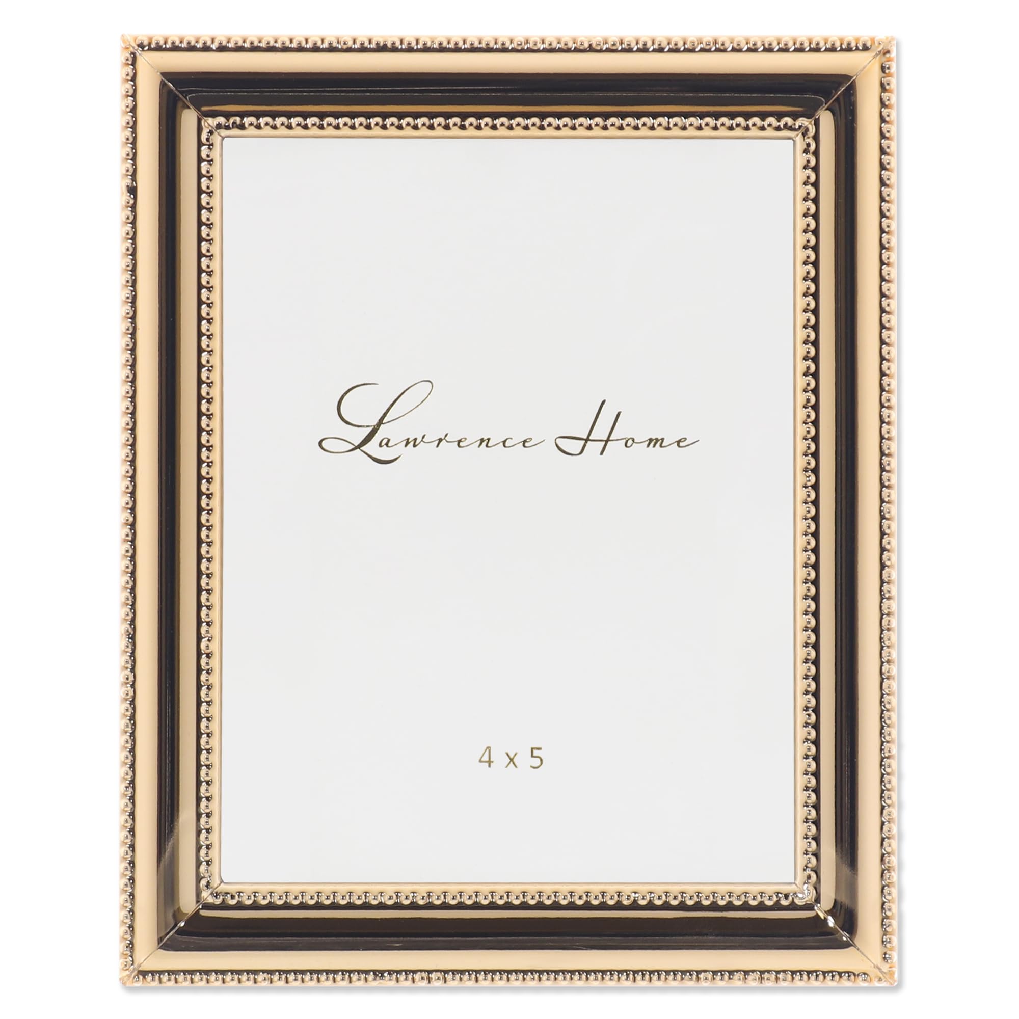 Lawrence Frames Classic Bead Frame, 4x5, Gold