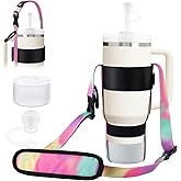 EasyAcc Water Bottle Holder Strap Sling, for Owala FreeSip 24 32 40 oz, Hydro Flask, Cirkul, Yeti, Stanley Flip, Universal Water Bottles, with Carabiner, for Walking Curise Travel (Bottle Excluded)
