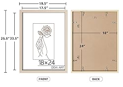 DOAI ART 18x24 Poster Frame 2 Pack in